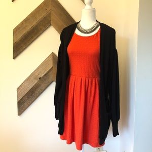 Anthropologie Deletta Orange Torcha Dress